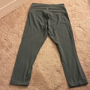 Lululemon crop light green High-Waisted Leggings
